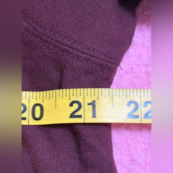 James Perse Burgundy Cotton Crewneck Size 0 NWT - Picture 4 of 7
